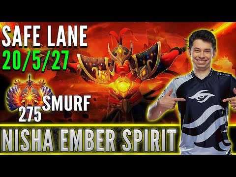 Secret.Nisha  [ Ember Spirit ]  Safe Lane Carry Pro Gameplay  [ Patch 7.32b ]  Dota 2 Full Game