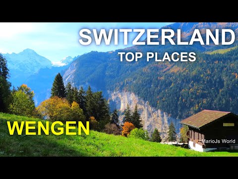 Swiss countryside life 🇨🇭 Swiss village Wengen above Lauterbrunnen in Fall - Switzerland top places
