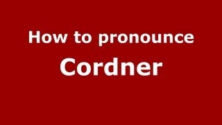 How to pronounce Cordner