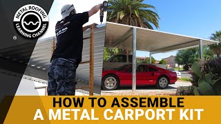 Metal Carport Kit DIY Installation Instructions: Post Layout, Footings, Purlins, And Steel Panels