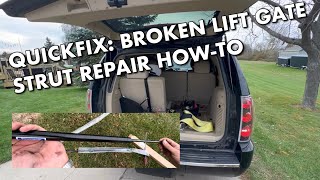 EASY FIX! Power Lift gate won't open or stay up? | Broken Auto Liftgate strut fix DIY