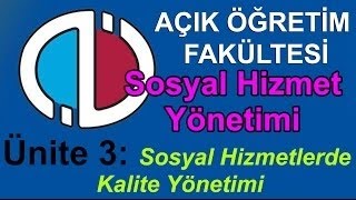 AÖF Dersleri: SOSYAL HİZMET YÖNETİMİ - Ünite 3: Sosyal Hizmetlerde Kal