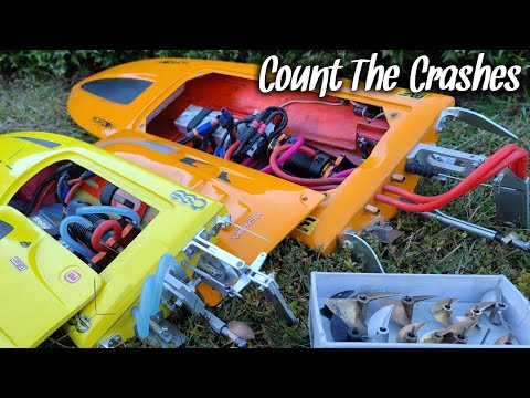 Deltaforce 23 & 35 Prop Testing with Rc Boat Crashes