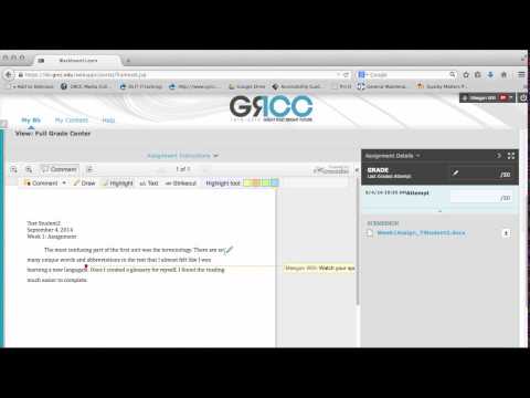 Blackboard Inline Grading