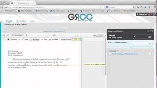 Blackboard: Inline Grading