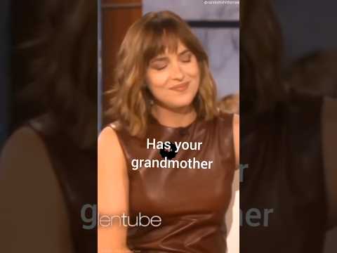 Dakota Johnson grandmother seen Fifty Shades of Grey😂😂#dakotajohnson #interview #talkshow