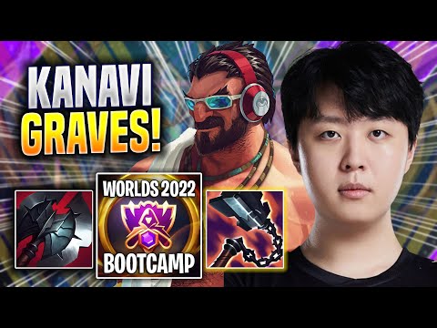 KANAVI LITERALLY GOD MODE WITH GRAVES! - JDG Kanavi Plays Graves JUNGLE vs Kindred! | Bootcamp 2022