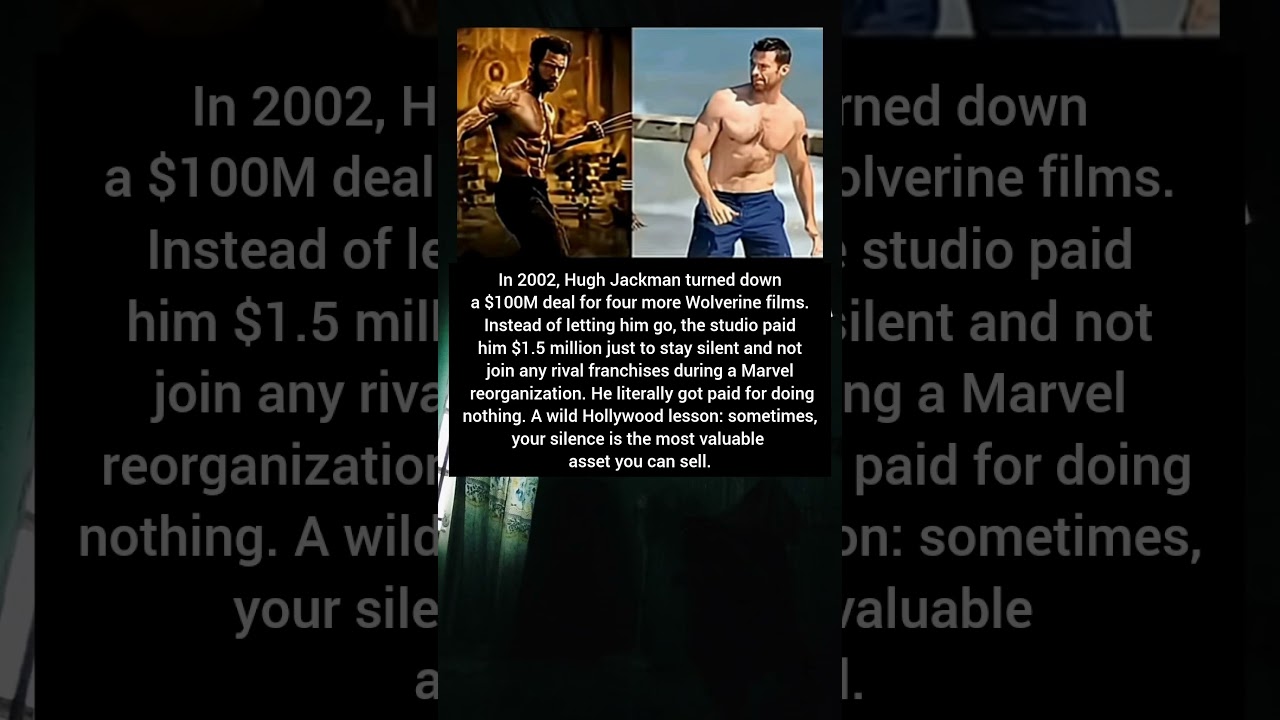 Hugh Jackman Got Paid $1.5 Million for Not Being Wolverine#Wolverine#Hollywood#Hugh Jackman #artist