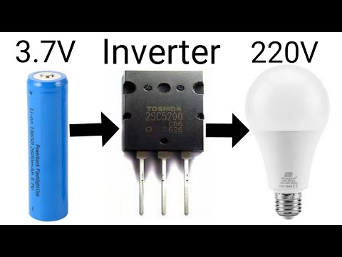 Simple inverter with 2sc5200 transistor | 3.7V to 220V inverter | Electro Fever