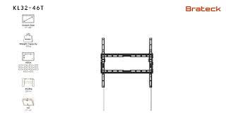Super Economy Low-Profile Tilt TV Wall Mount | KL32-46T | Brateck