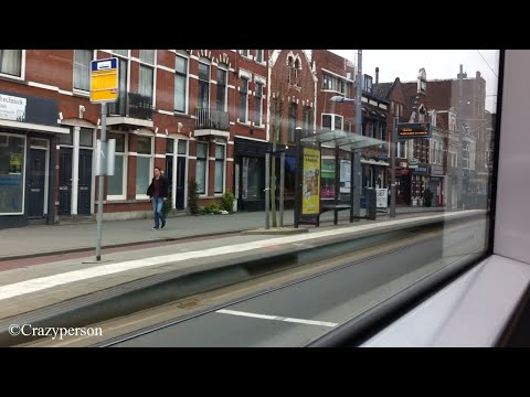 RET tramrit Erasmus Universiteit - Vlietlaan in Rotterdam (statief beeld)