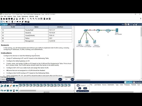 1.2.1 Packet Tracer - Inter-VLAN Routing Challenge