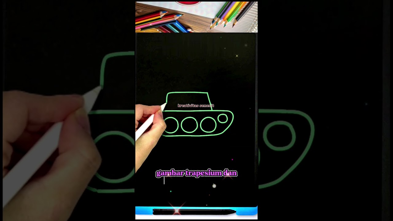 cara menggambar tank #menggambar #tutorialmenggambar #art