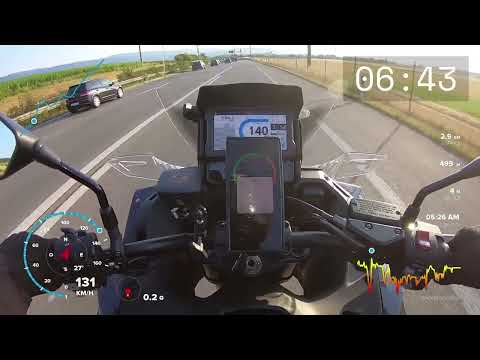 2025 Honda NT1100 DCT ES acceleration test (GPS) 0 100 km/h, 0 130 km/h (see description)