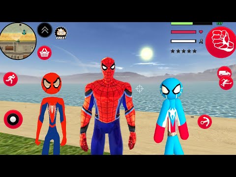 Süper Kahraman Çöp Adam 😍 - American Stickman Rope Hero Gangstar City #6 - Android Gameplay