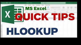 Excel Hlookup function