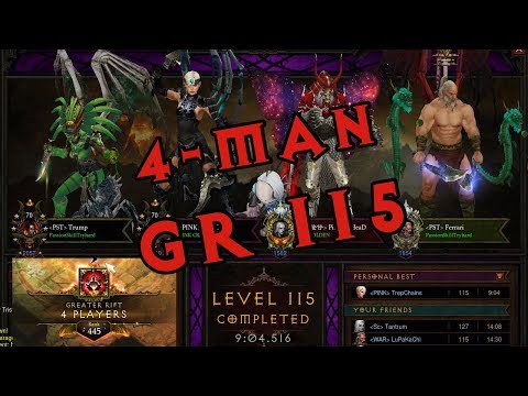 Diablo III Season 12 - 4man Greater Rift 115 (Speed)