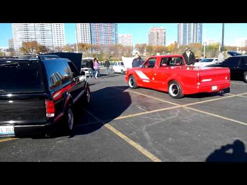 Truck #2992 Marlboro Syclone and 2 GMC Typhoons @ rise n drive chicago
