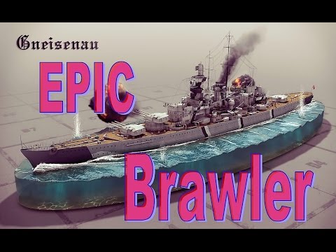 Gneisenau is a Dangerous Brawler - World of Warships