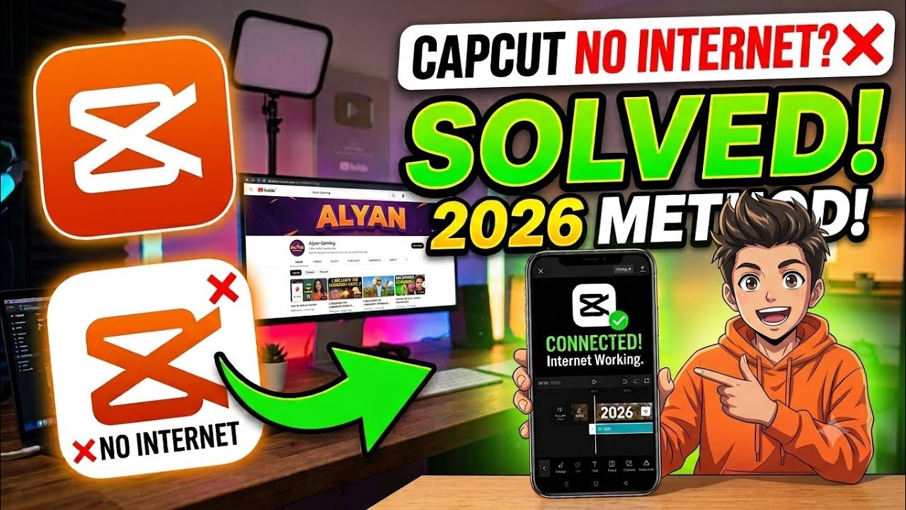 How to Fix CapCut No Internet Connection Problem 2026 (100% Working)