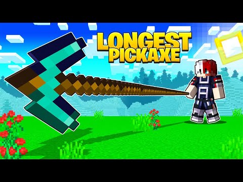 Minecraft But i Can Craft The World's Longest Pickaxe