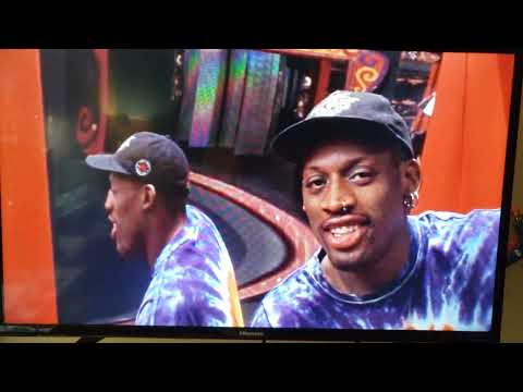 Hilariously fake warmups scene from Dennis Rodman's movie Bad As I Wanna Be (1998)