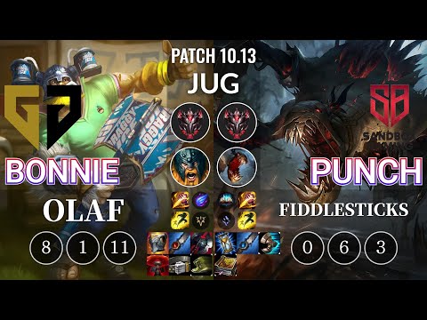 GEN Bonnie Olaf vs SB Punch Fiddlesticks Jungle - KR Patch 10.13