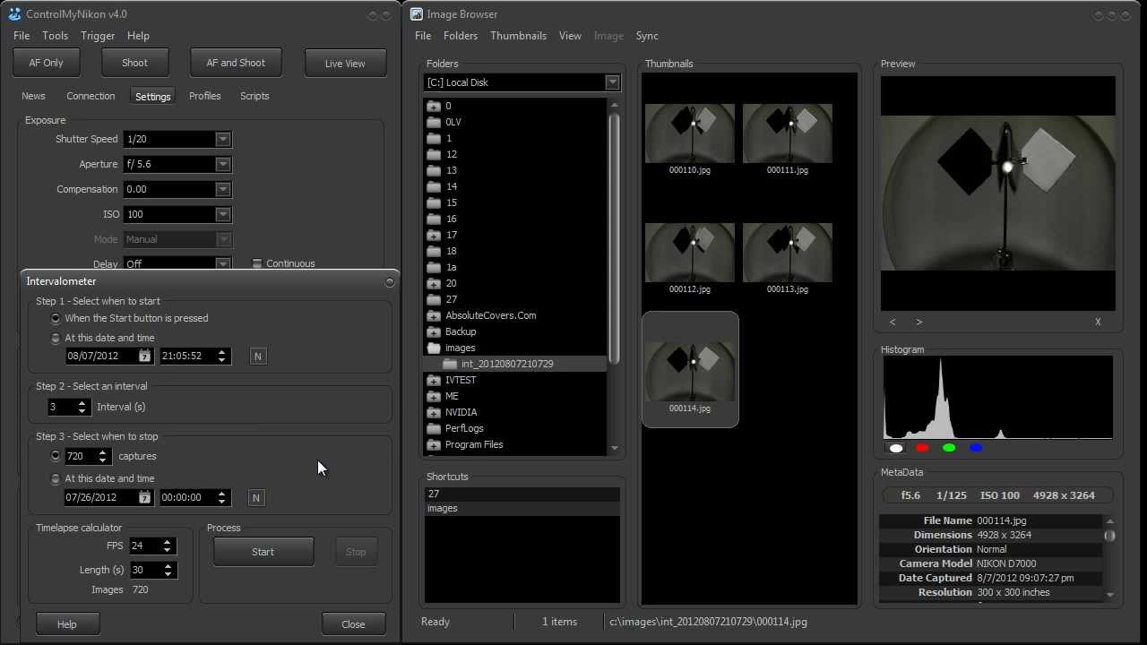 ControlMyNikon v4.0 - Using the Intervalometer
