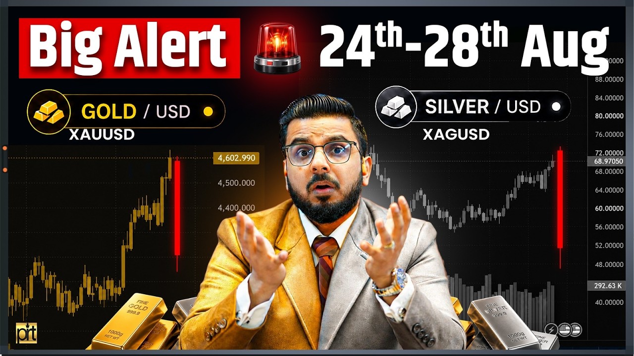 Big Alert 🚨 for Gold & Silver Traders!! | 24th to 28th August Events Analysis