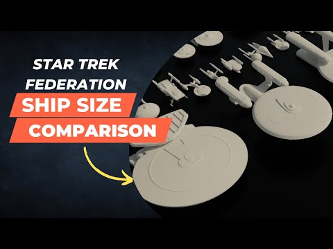 Star Trek : Federation Ship Size Comparison 3D 🚀 (2022)