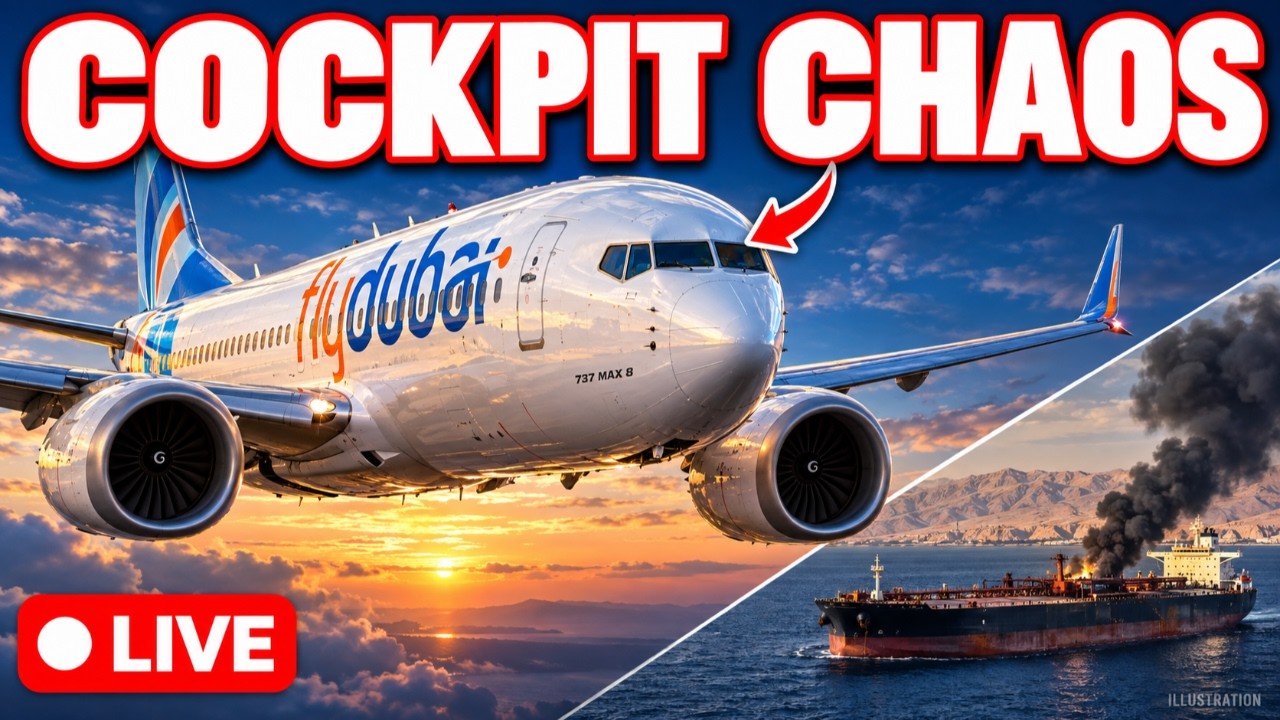 LIVE: Fly Dubai Cockpit ATTACK & 3 Ships HIT Near Hormuz