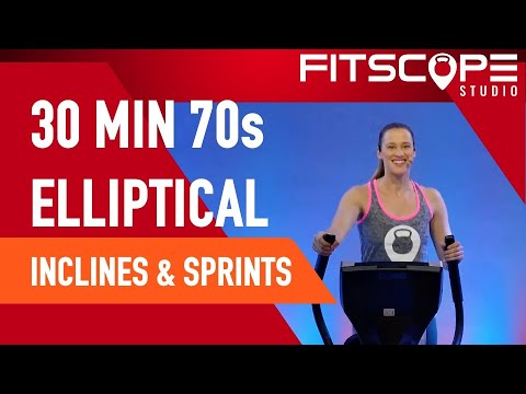 30 Min 70s Elliptical Workout 🔥 Inclines & Sprints with Meghan
