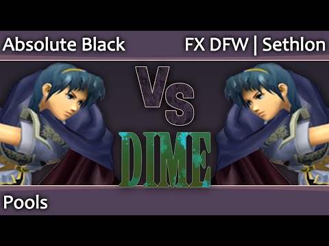 DIME13 Melee - Absolute Black (Marth) vs FX DFW Sethlon (Marth) - Pools