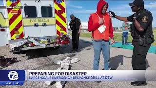 Detroit Metro Airport holds large-scale emergency response drill