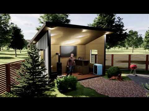 Prairieland Tiny Homes Studio Shed Man Cave - PrairielandTinyHomes.com