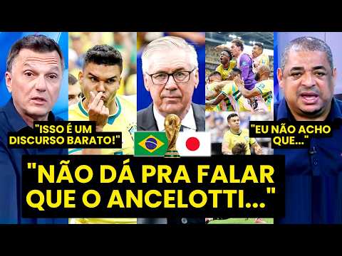 LOUCURA? “Cara, EU TÔ VENDO MUITA GENTE FALANDO que o ANCELOTTI…” VEJA DEBATE após BRASIL x JAPÃO!