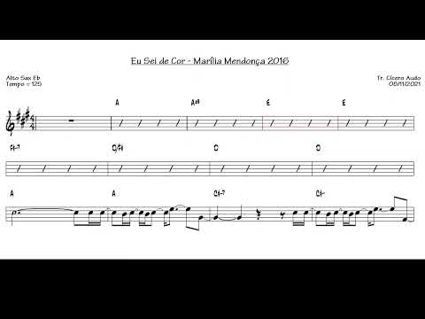 Eu Sei de Cor - Marília Mendonça 2016 (Alto Sax Eb) [Sheet music]