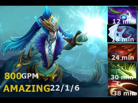 NAGA SIREN INSANE HARD CARRY | 800 GPM | 7.24 DOTA2
