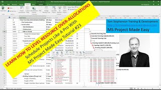 Learn how to level resource over-overallocations in MS Project, MS Project Made Easy Tutorial #23