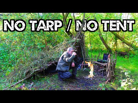 Wild Camping Alone In The UK With No Tarp Or Tent. (3k Subscriber Special)