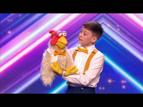 Britain's Got Talent 2022 13-Year Old Ventriloquist Jamie Leahey Audition Full Show w/ Comments 15E1