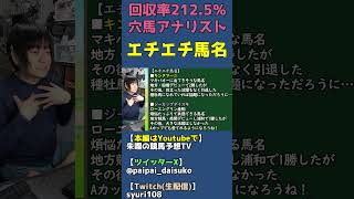 エチエチで面白い競争馬名：キンタマーニ・ジーカップダイスキ【競馬ネタ雑談】 #shorts