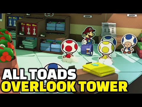 ALL Toads Location | Overlook Tower | Paper Mario The Origami King