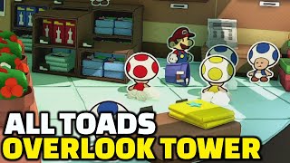 ALL Toads Location | Overlook Tower | Paper Mario The Origami King