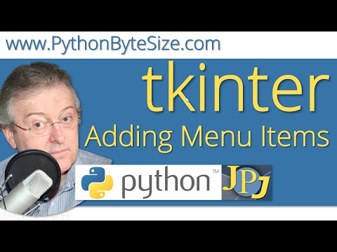 Adding Menu Items To A Python Tkinter Menubar