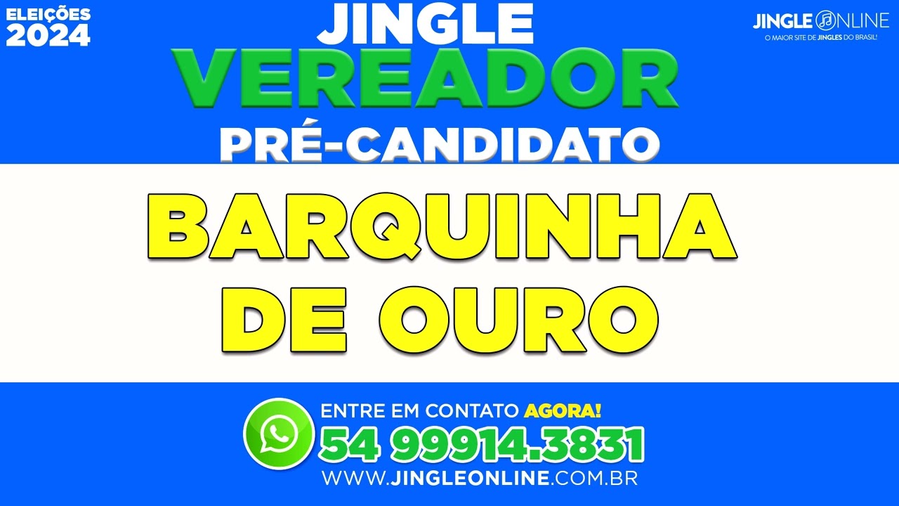 Jingle Vereador Pré Campanha - Barquinha de Ouro - Eleições 2024