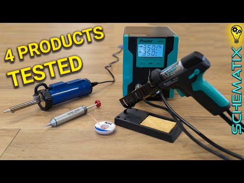The easiest method for Desoldering components!  Solder Wick, Sucker & Proskit SS-02 station Reviewed