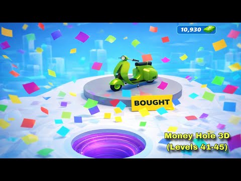 Money Hole 3D - All Levels Gameplay Pop Pi (Levels 41-45)