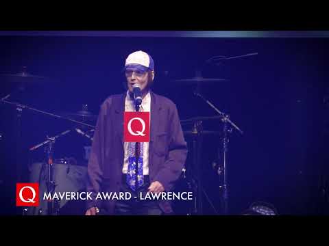 Lawrence collects his first award EVER at the #QAwards