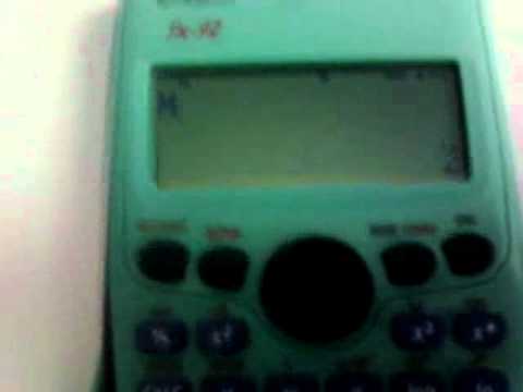 comment regler sa calculette casio fx-92